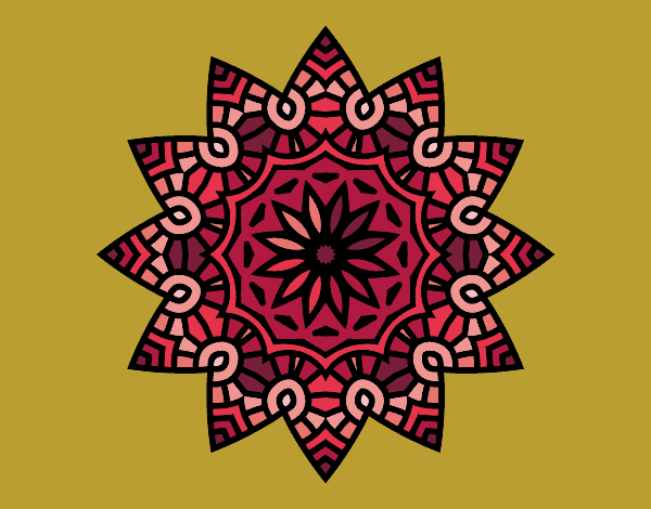 Mandala estrella floral