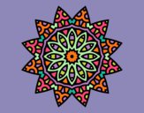 Dibujo Mandala estrella pintado por blanca