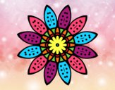 Dibujo Mandala flor con pétalos pintado por Yeric12