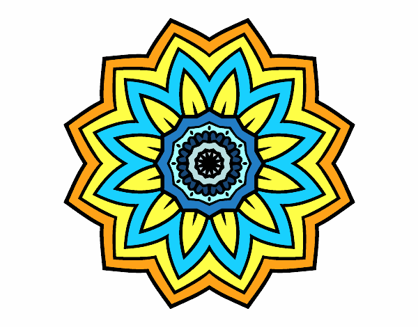 Mandala flor de girasol