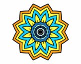 Dibujo Mandala flor de girasol pintado por tilditus