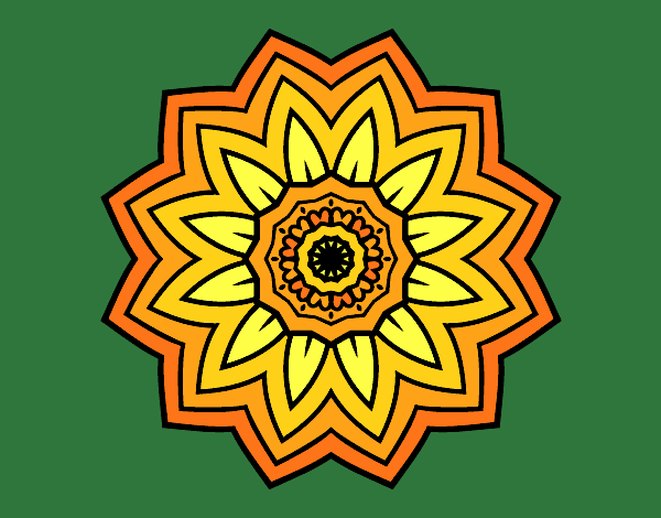 Mandala flor de girasol