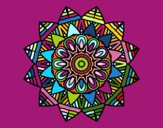 Dibujo Mandala frutal pintado por tilditus