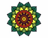 Dibujo Mandala frutal pintado por tilditus