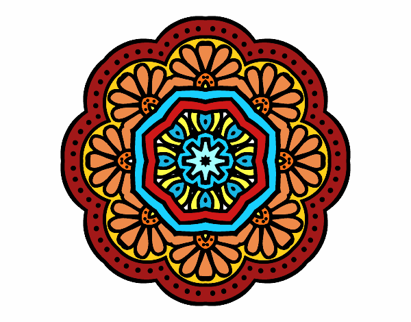 Mandala mosaico modernista