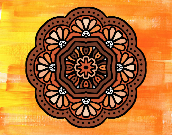 Mandala mosaico modernista