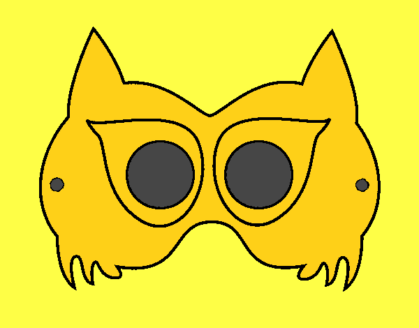 Dibujo Máscara de mapache pintado por ojodehorus