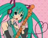 Miku con guitarra