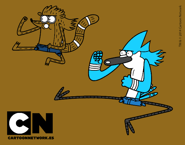 Mordecai y Rigby karatekas