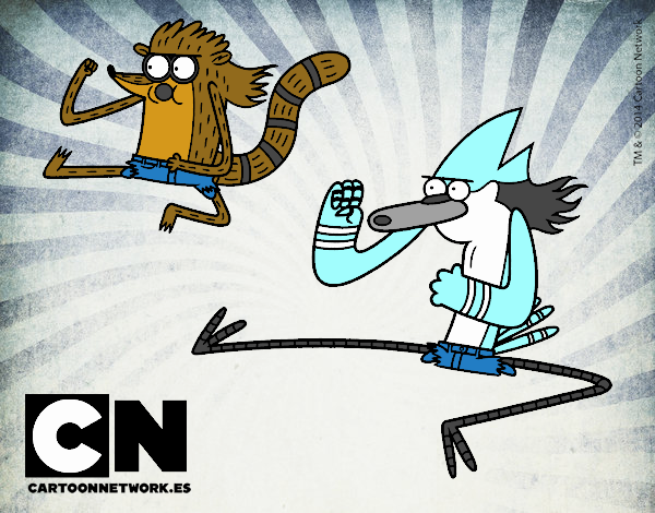 Mordecai y Rigby karatekas