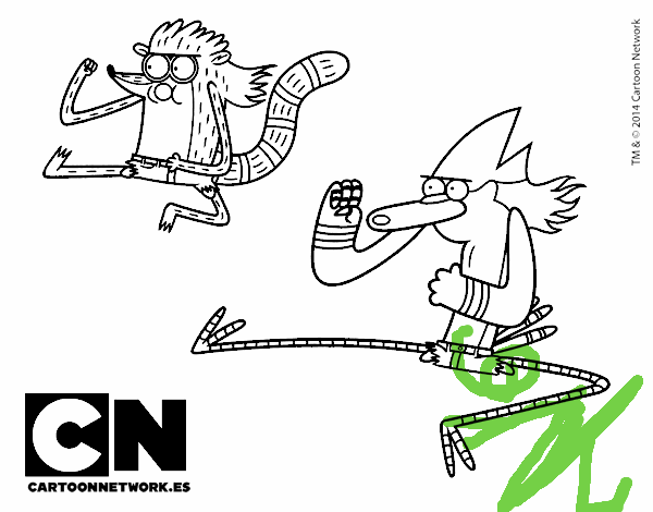 Mordecai y Rigby karatekas