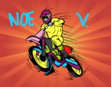 Dibujo Moto de motocross pintado por tilditus
