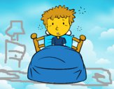 Niño en la cama