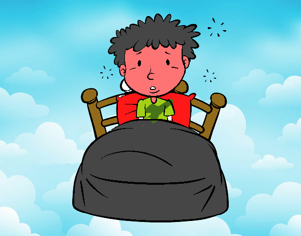 Niño en la cama