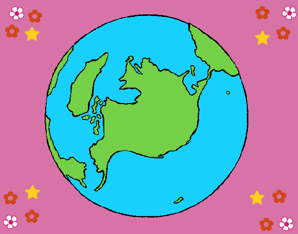 Dibujo Planeta Tierra pintado por milanyela