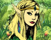 Dibujo Princesa elfo pintado por tilditus