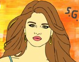 Dibujo Selena Gomez primer plano pintado por tilditus