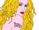 Dibujo Shakira - Servicio de lavandería pintado por luisacami 