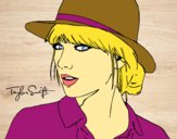 Dibujo Taylor Swift con sombrero pintado por Kimberly08