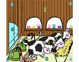 Dibujo Vacas en el establo pintado por Cookie1D
