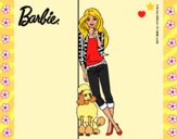 Dibujo Barbie con cazadora de cuadros pintado por tilditus