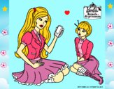 Dibujo Barbie con el teléfono móvil pintado por LunaLunita