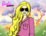 Dibujo Barbie con gafas de sol pintado por More2019