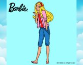 Dibujo Barbie con look casual pintado por Noee12