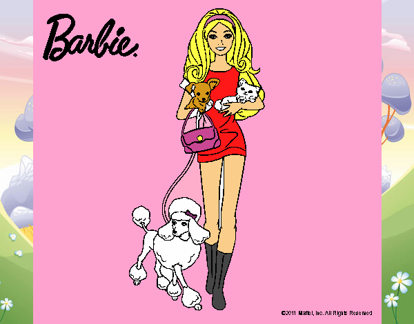 Barbie con sus mascotas