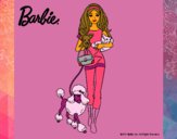 Dibujo Barbie con sus mascotas pintado por tilditus