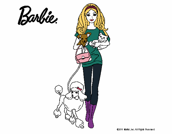 Barbie con sus mascotas