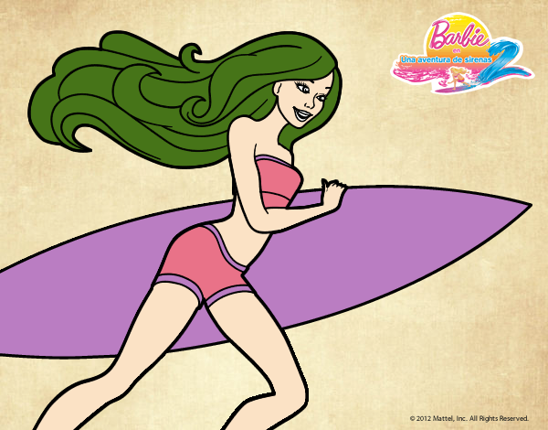 Barbie corre al agua