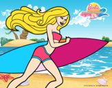 Barbie corre al agua