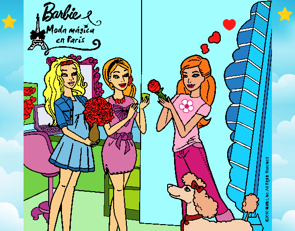 Barbie de compras con sus amigas