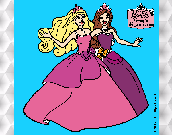 Barbie y su amiga súper felices