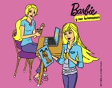 Barbie y su hermana merendando