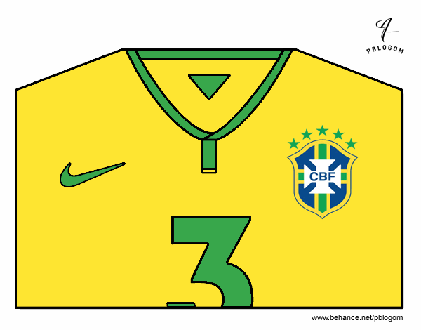 Camiseta del mundial de fútbol 2014 de Brasil