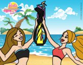 Dibujo Campeonas del surf pintado por tilditus