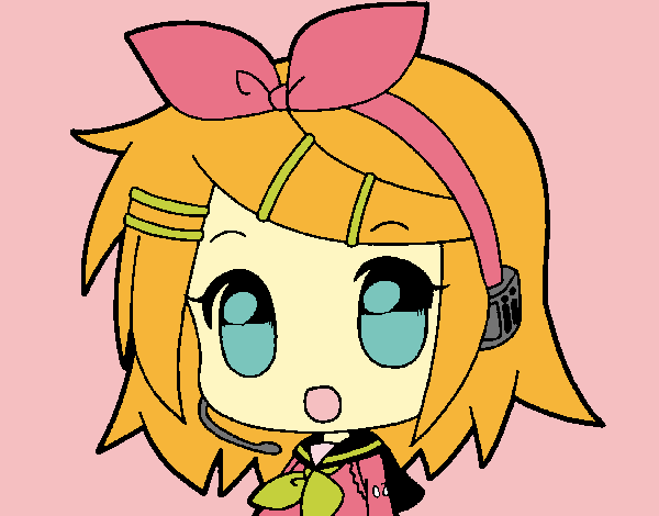 Dibujo Chibi RIN kagamine pintado por Kimberly08