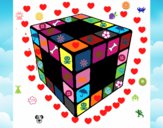Dibujo Cubo de Rubik pintado por tilditus
