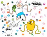 Finn y Jake escuchando música