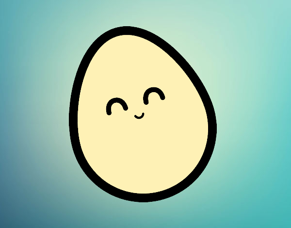 Dibujo Huevo de gallina pintado por superbea