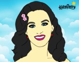 Dibujo Katy Perry primer plano pintado por LunaLunita