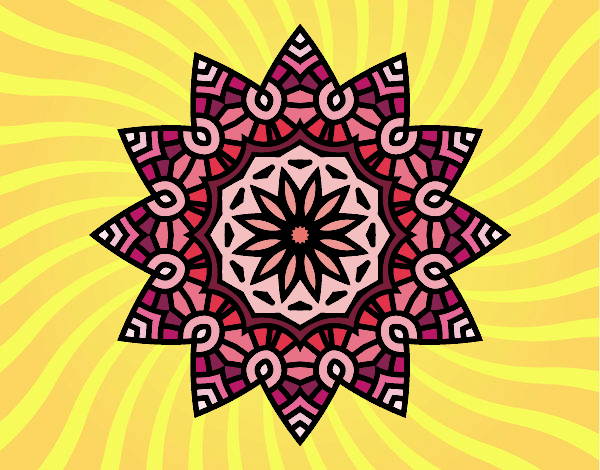 Mandala estrella floral