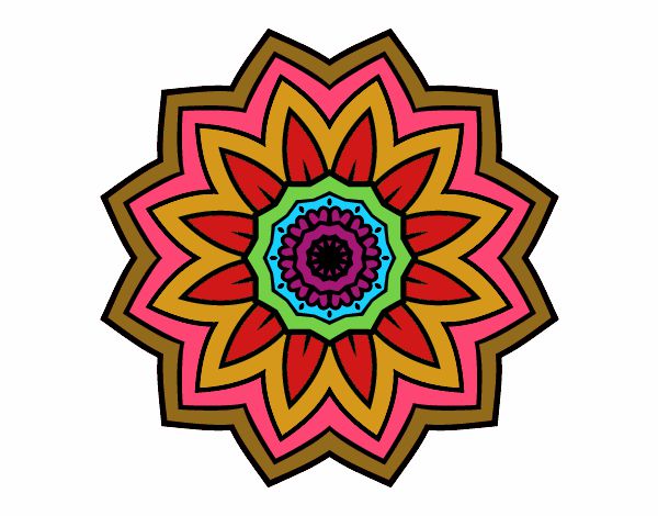 Mandala flor de girasol