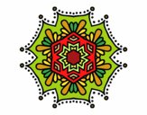 Dibujo Mandala flor simétrica pintado por DRYM