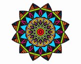 Dibujo Mandala frutal pintado por tilditus