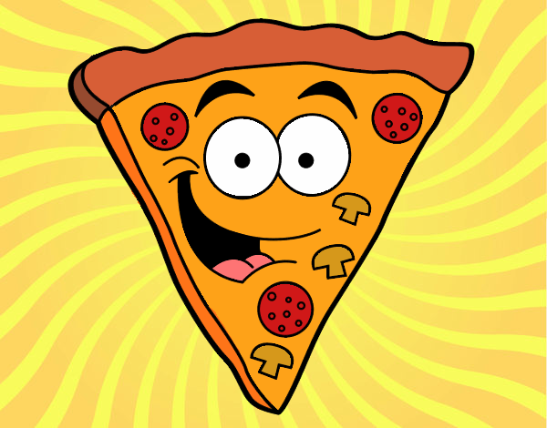 Dibujo Pizza feliz pintado por superbea