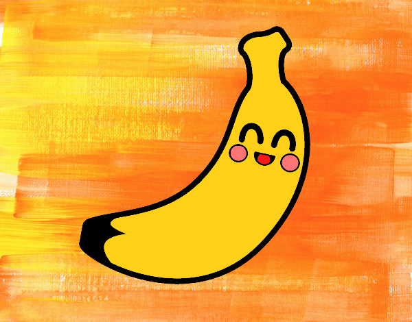 Dibujo Plátano de Canarias pintado por superbea