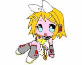 Dibujo Rin Kagamine pintado por tilditus